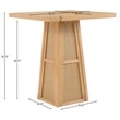 Meridian Furniture Fenwick Natural Cane Solid Wood with Oak Veneer Bar Table