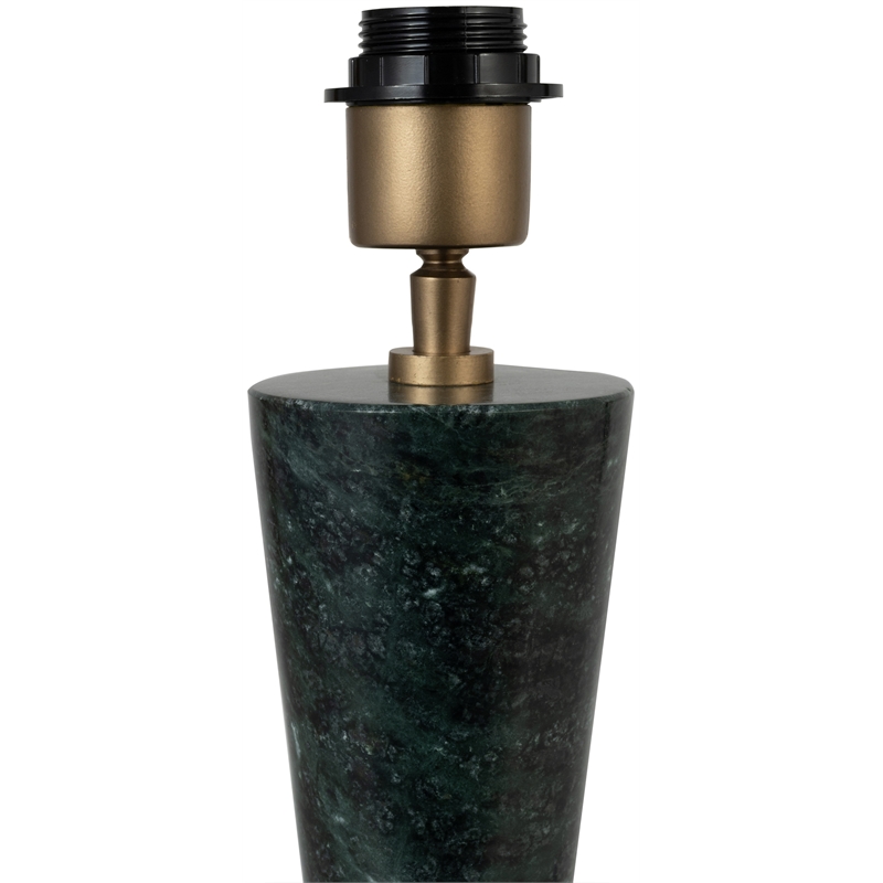 Meridian Furniture Lucente Black Genuine Marble Base And Cotton Shade Table Lamp