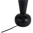 Meridian Furniture Lucente Black Genuine Marble Base And Cotton Shade Table Lamp