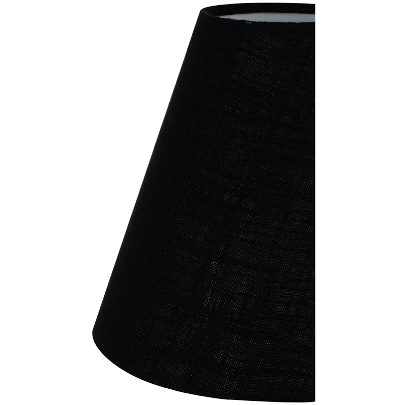 Meridian Furniture Lucente Black Genuine Marble Base And Cotton Shade Table Lamp