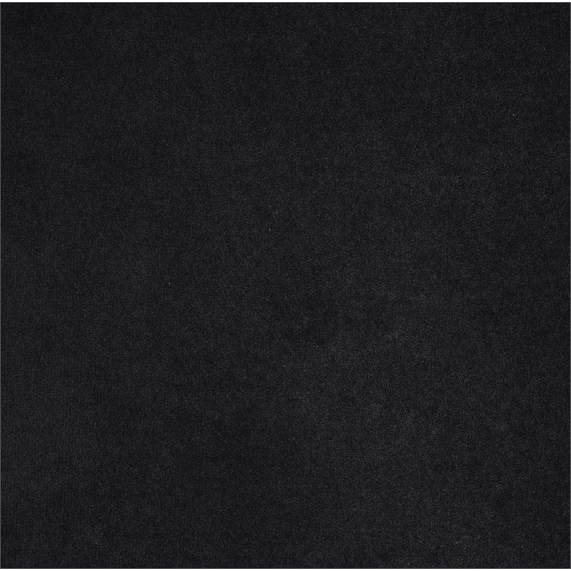 Meridian Furniture Velin Black Velvet Upholstered Ottoman / Stool