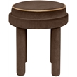 Meridian Furniture Velin Brown Velvet Upholstered Ottoman / Stool