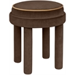 Meridian Furniture Velin Brown Velvet Upholstered Ottoman / Stool