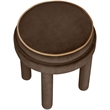 Meridian Furniture Velin Brown Velvet Upholstered Ottoman / Stool