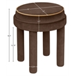 Meridian Furniture Velin Brown Velvet Upholstered Ottoman / Stool