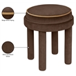 Meridian Furniture Velin Brown Velvet Upholstered Ottoman / Stool