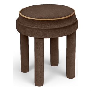 Meridian Furniture Velin Brown Velvet Upholstered Ottoman / Stool