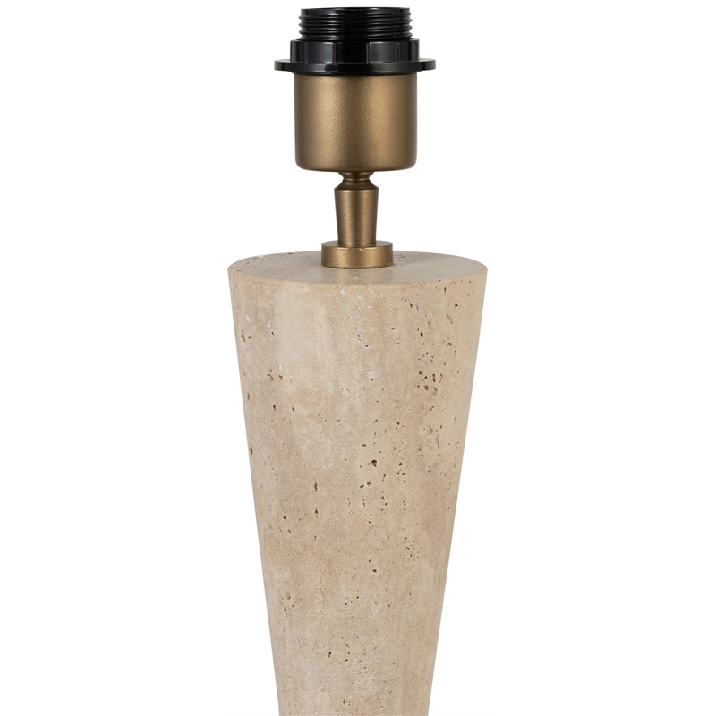 Meridian Furniture Lucente Travertine Base And Jute Shade Table Lamp