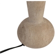 Meridian Furniture Lucente Travertine Base And Jute Shade Table Lamp