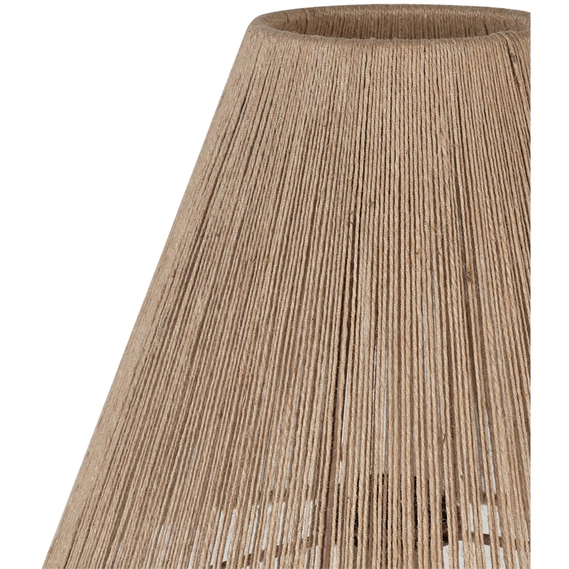 Meridian Furniture Lucente Travertine Base And Jute Shade Table Lamp