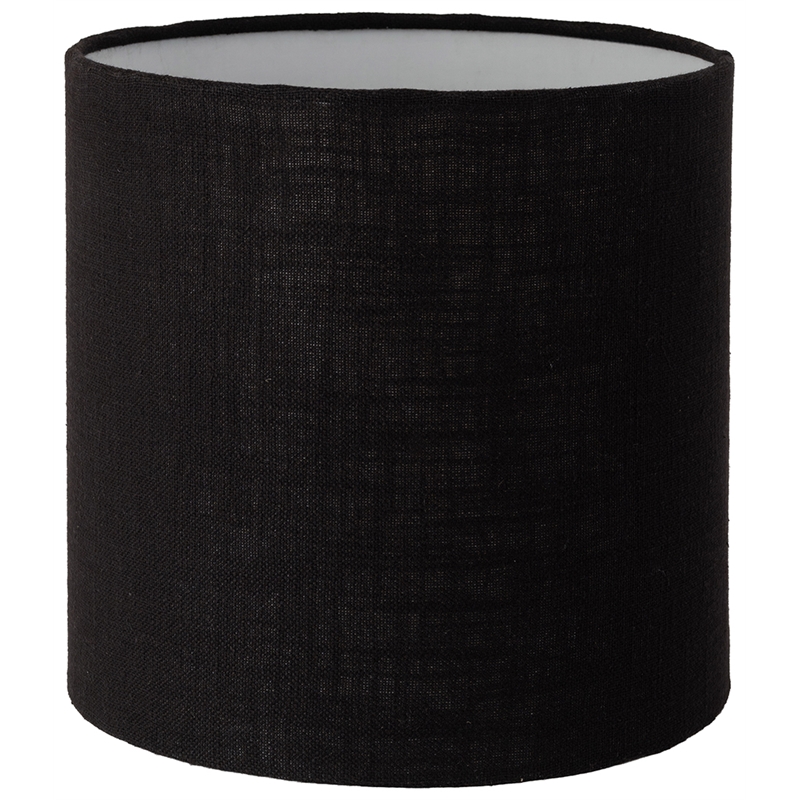 Meridian Furniture Vellum Black Genuine Marble Base And Cotton Shade Table Lamp
