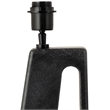 Meridian Furniture Vellum Black Genuine Marble Base And Cotton Shade Table Lamp