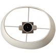Meridian Furniture Solis Travertine/Walnut Wood Base With Linen Shade Table Lamp