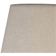 Meridian Furniture Solis Travertine/Walnut Wood Base With Linen Shade Table Lamp