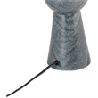 Meridian Furniture Pietra Black Genuine Marble Base And Cotton Shade Table Lamp