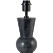 Meridian Furniture Pietra Black Genuine Marble Base And Cotton Shade Table Lamp