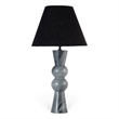 Meridian Furniture Pietra Black Genuine Marble Base And Cotton Shade Table Lamp