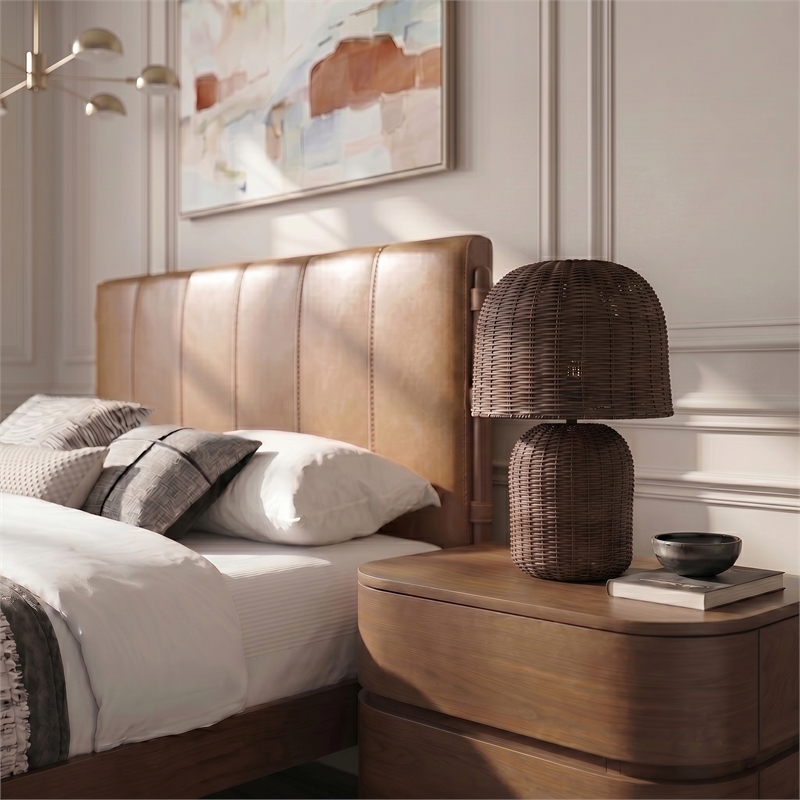 Meridian Furniture Nomad Brown Rattan Table Lamp