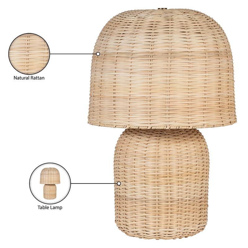 Meridian Furniture Nomad Natural Rattan Table Lamp