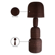 Meridian Furniture Harvest Brown Rattan Floor Lamp