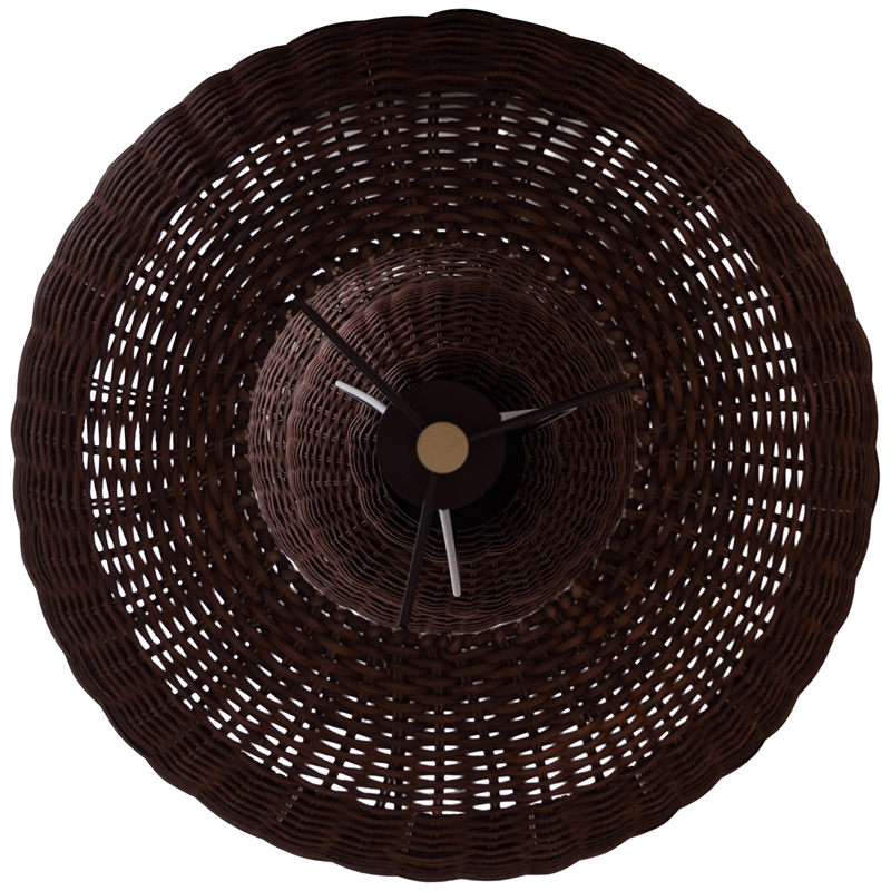 Meridian Furniture Harvest Brown Rattan Floor Lamp