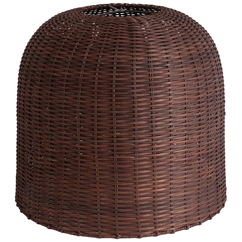Meridian Furniture Harvest Brown Rattan Floor Lamp