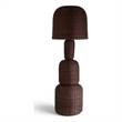 Meridian Furniture Harvest Brown Rattan Floor Lamp