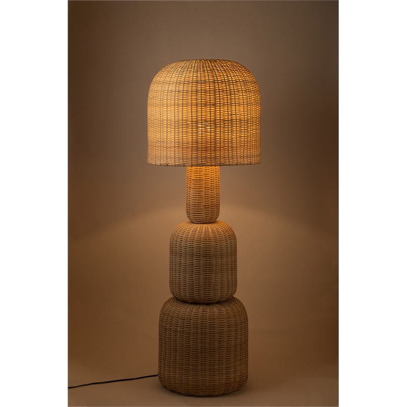 Meridian Furniture Harvest Natural Rattan Floor Lamp