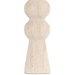 Meridian Furniture Pietra Travertine Base And Linen Shade Table Lamp