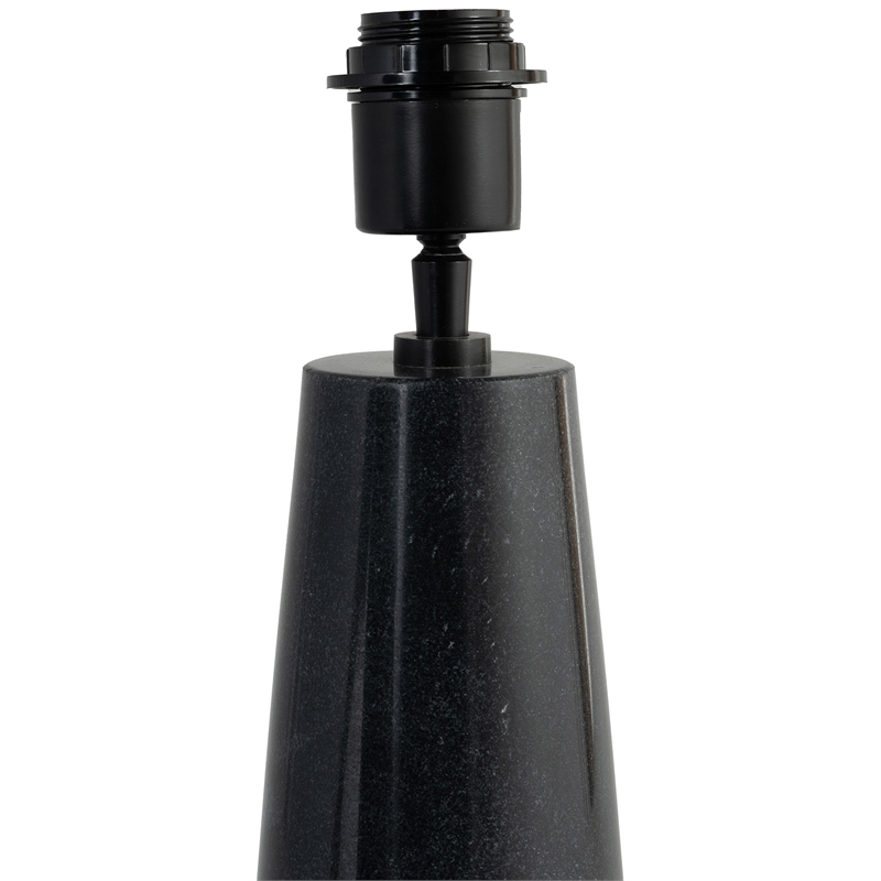 Meridian Furniture Dolomia Black Genuine Marble Base And Cotton Shade Table Lamp