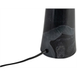 Meridian Furniture Dolomia Black Genuine Marble Base And Cotton Shade Table Lamp
