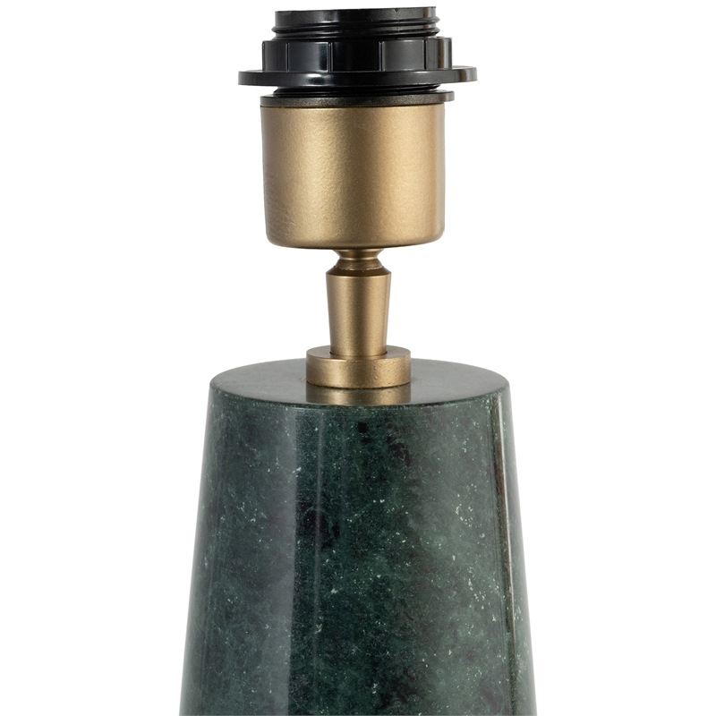 Meridian Furniture Dolomia Green Genuine Marble Base And Cotton Shade Table Lamp