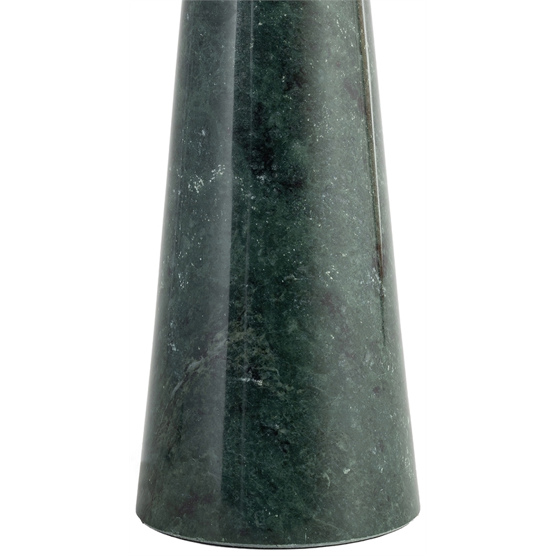 Meridian Furniture Dolomia Green Genuine Marble Base And Cotton Shade Table Lamp