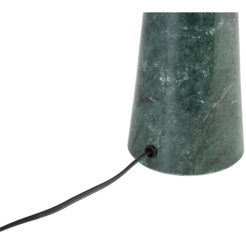 Meridian Furniture Dolomia Green Genuine Marble Base And Cotton Shade Table Lamp