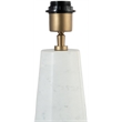 Meridian Furniture Dolomia White Genuine Marble Base And Cotton Shade Table Lamp