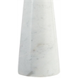 Meridian Furniture Dolomia White Genuine Marble Base And Cotton Shade Table Lamp