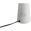 Meridian Furniture Dolomia White Genuine Marble Base And Cotton Shade Table Lamp