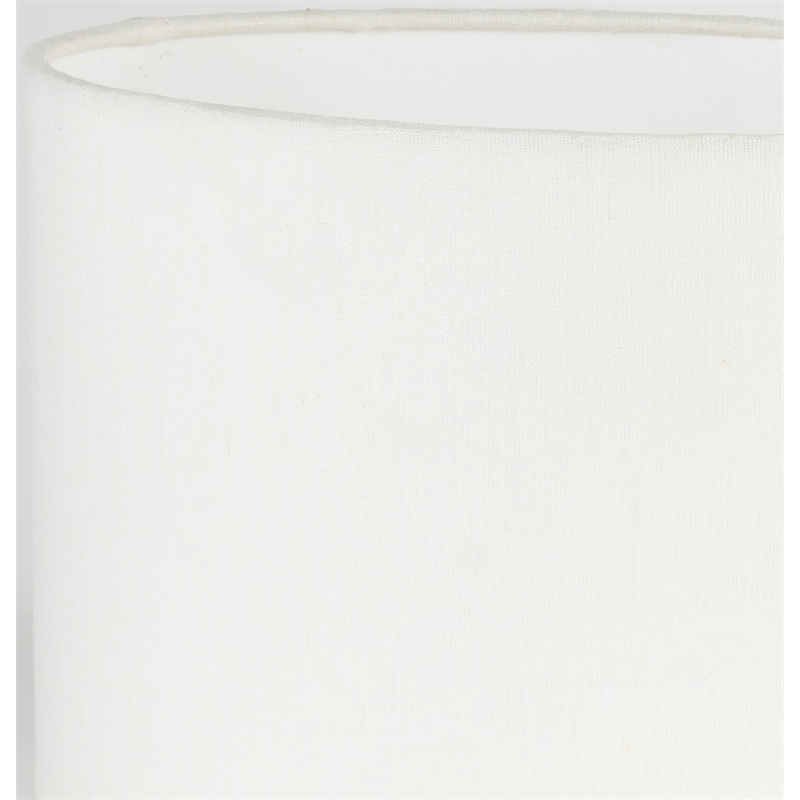 Meridian Furniture Dolomia White Genuine Marble Base And Cotton Shade Table Lamp