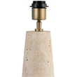 Meridian Furniture Dolomia Travertine Base And Linen Shade Table Lamp