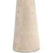 Meridian Furniture Dolomia Travertine Base And Linen Shade Table Lamp