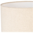 Meridian Furniture Dolomia Travertine Base And Linen Shade Table Lamp