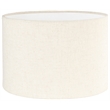 Meridian Furniture Dolomia Travertine Base And Linen Shade Table Lamp