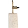 Meridian Furniture Arcadia Travertine Base And Iron Shade Table Lamp