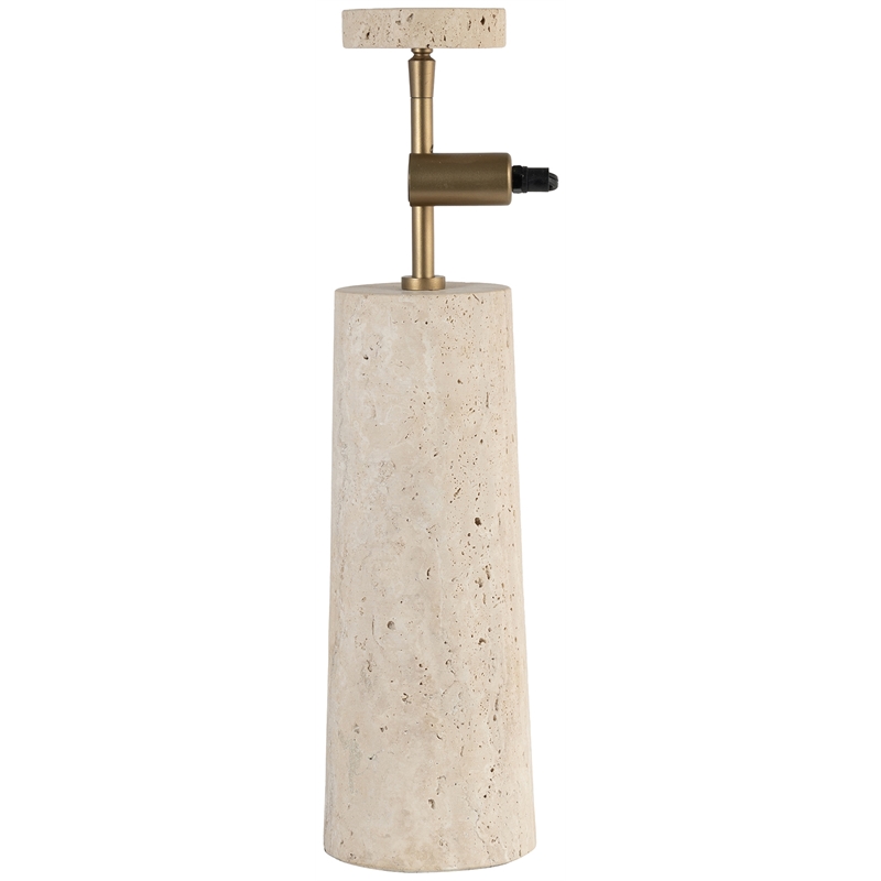 Meridian Furniture Arcadia Travertine Base And Iron Shade Table Lamp