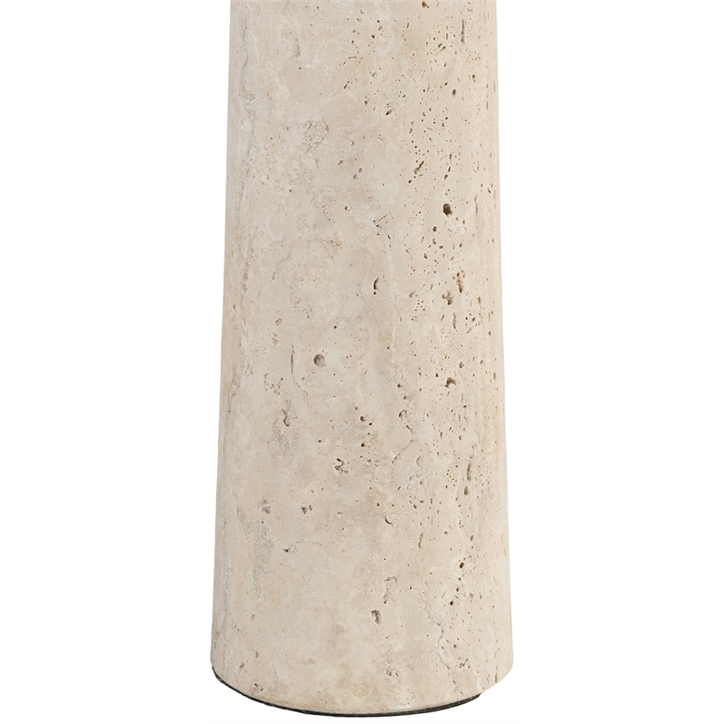 Meridian Furniture Arcadia Travertine Base And Iron Shade Table Lamp