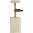 Meridian Furniture Arcadia Travertine Base And Iron Shade Table Lamp