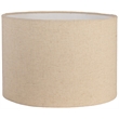 Meridian Furniture Palea Travertine / Mango Wood Base And Linen Shade Table Lamp