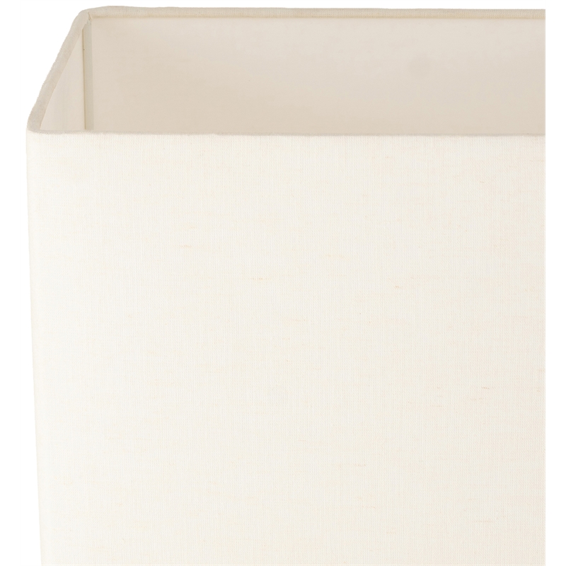 Meridian Furniture Vellara Travertine Base And Linen Shade Table Lamp