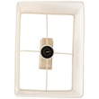 Meridian Furniture Vellara Travertine Base And Linen Shade Table Lamp