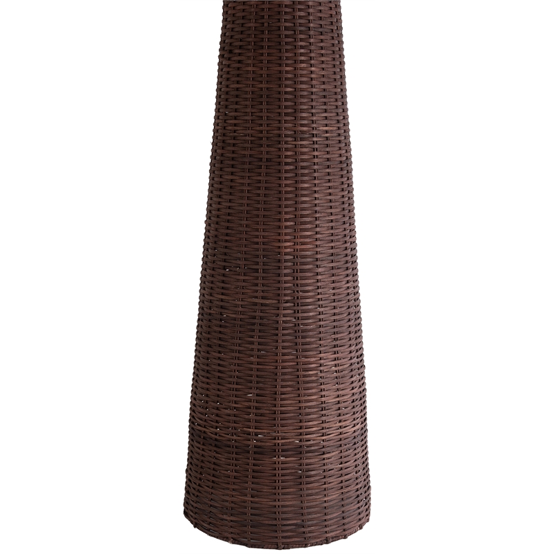 Meridian Furniture Kindred Brown Rattan Floor Lamp